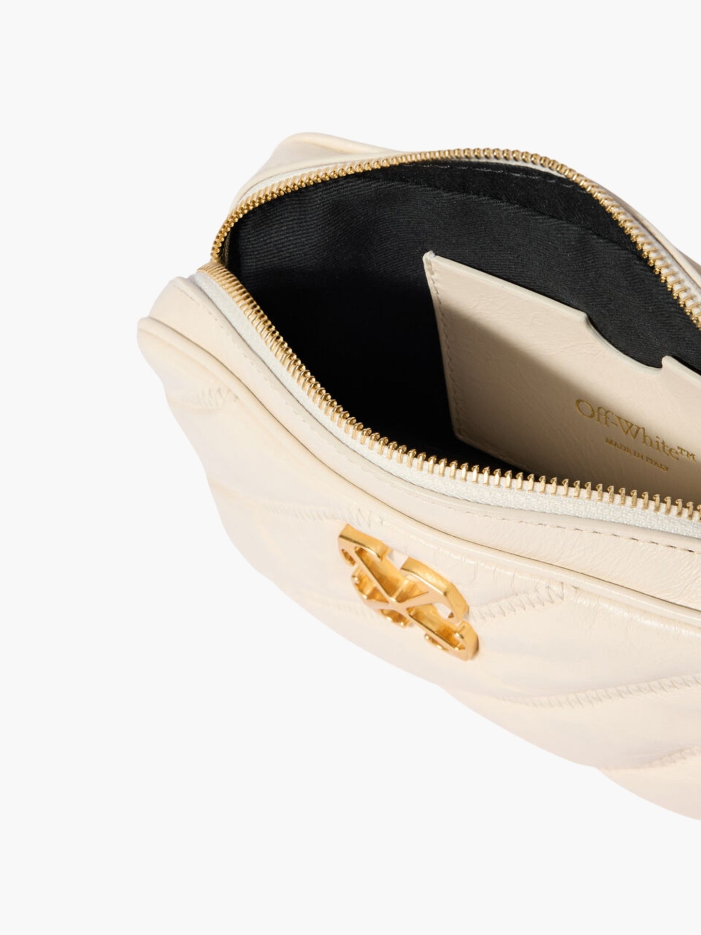 Off-White Bag Gold Arrow Strap Cream