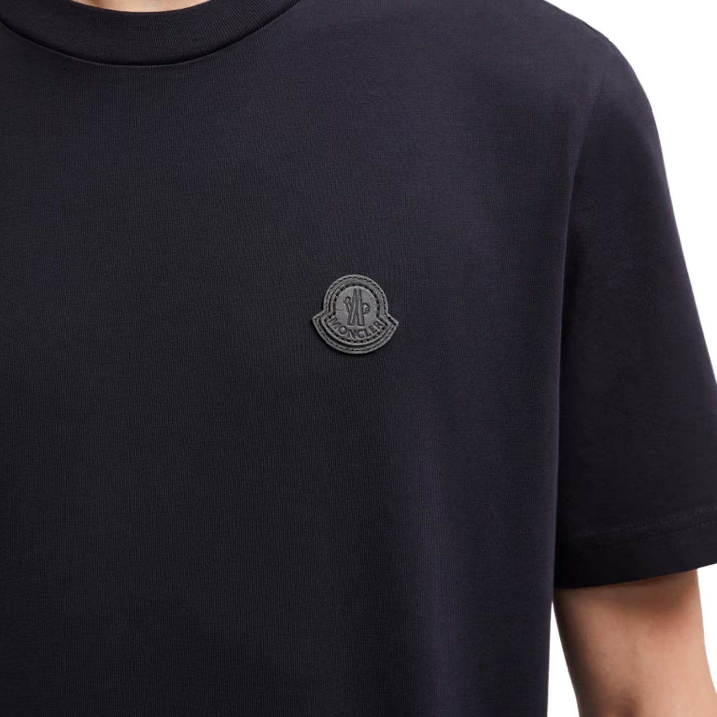 Moncler T-Shirt Patch Logo Black