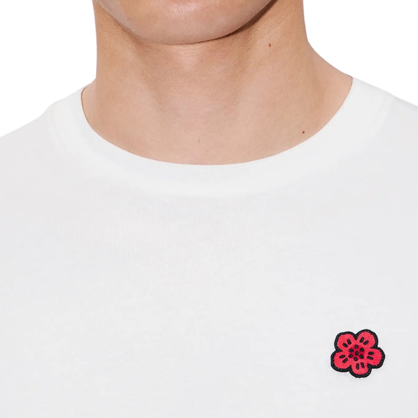 Kenzo T-Shirt Boke Flower Embroidered Off White