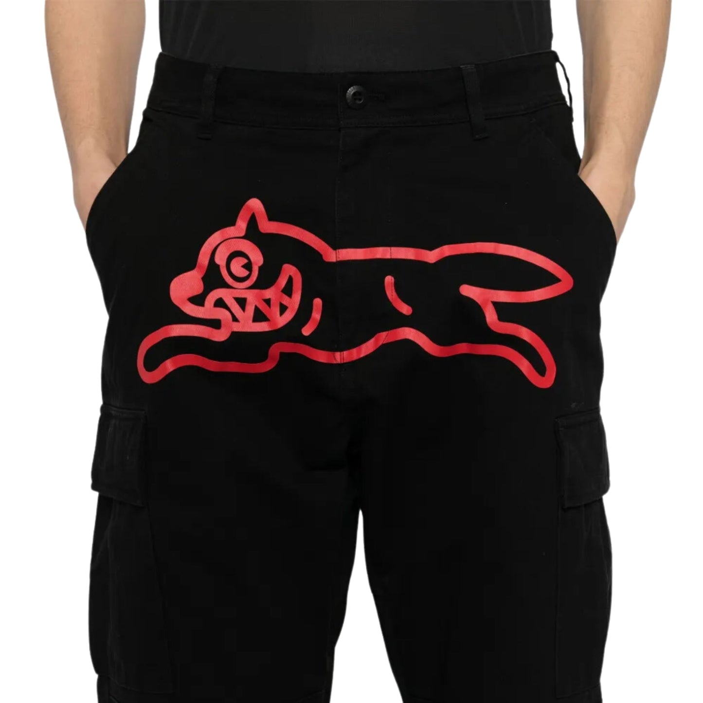 Icecream Cargo Pants Running Dog Black
