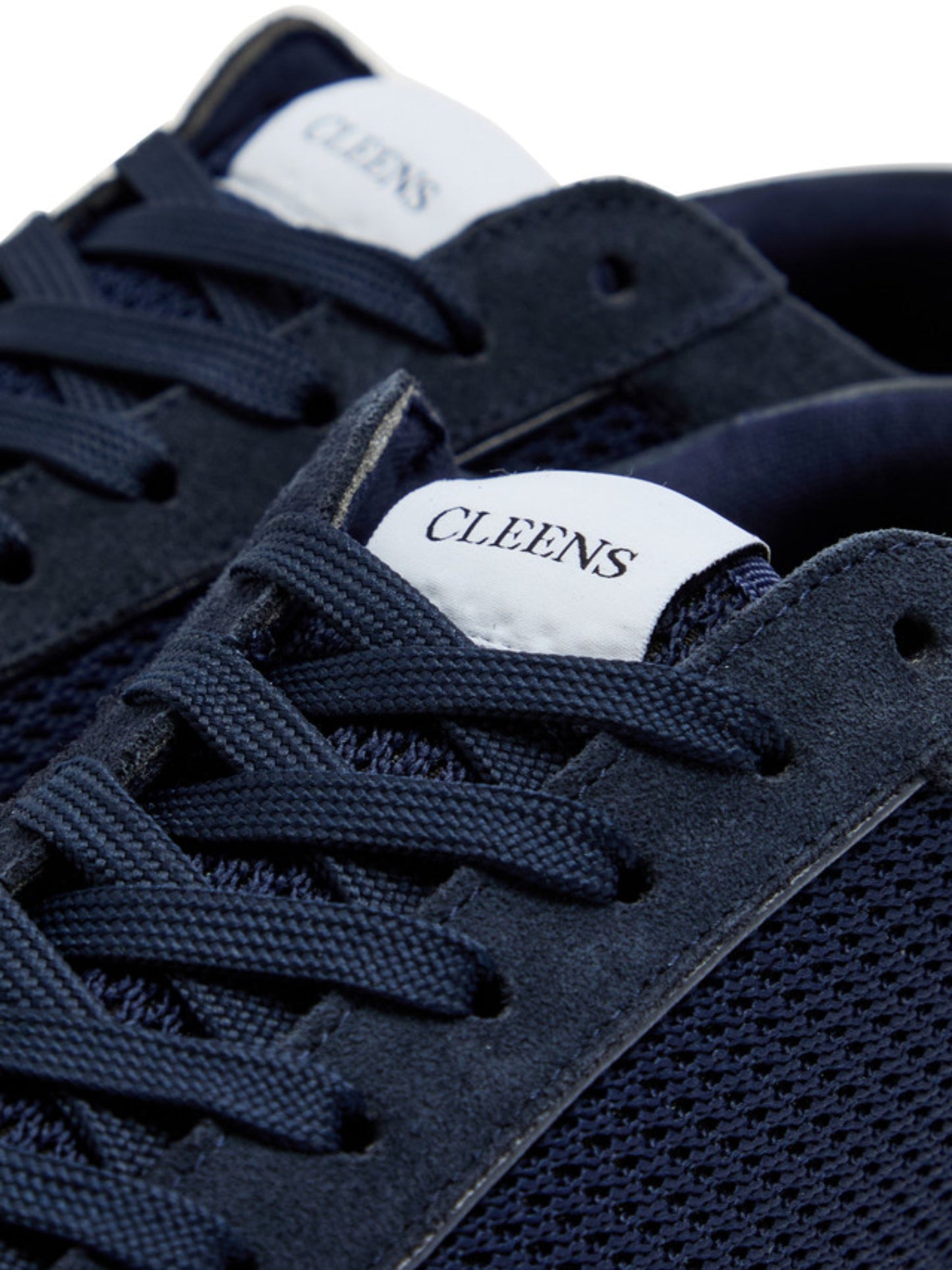 Cleens Sneakers C24 Mesh Suede Lace Up Midnight Blue