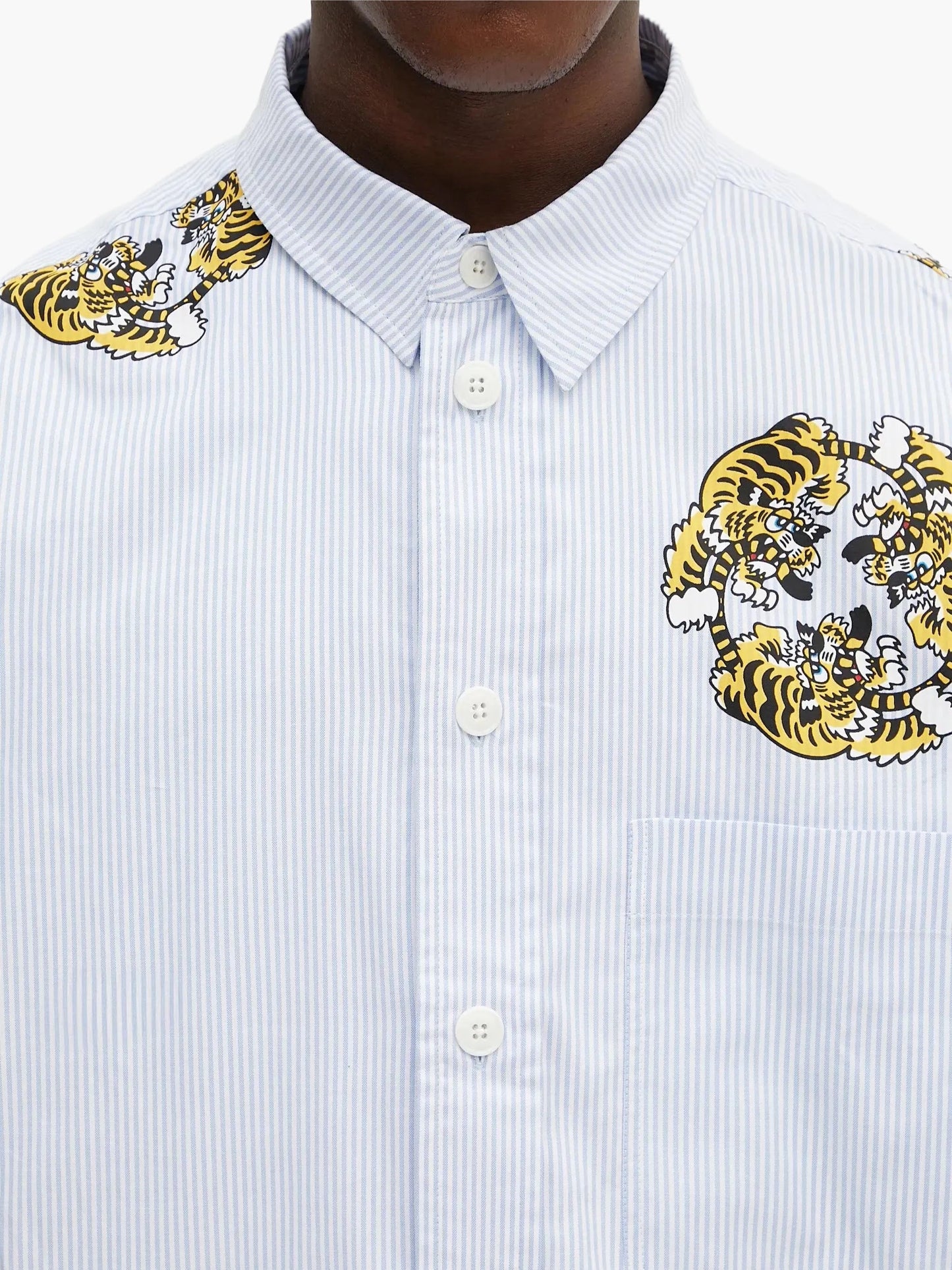 Kenzo Shirt Allover Tiger Prints White