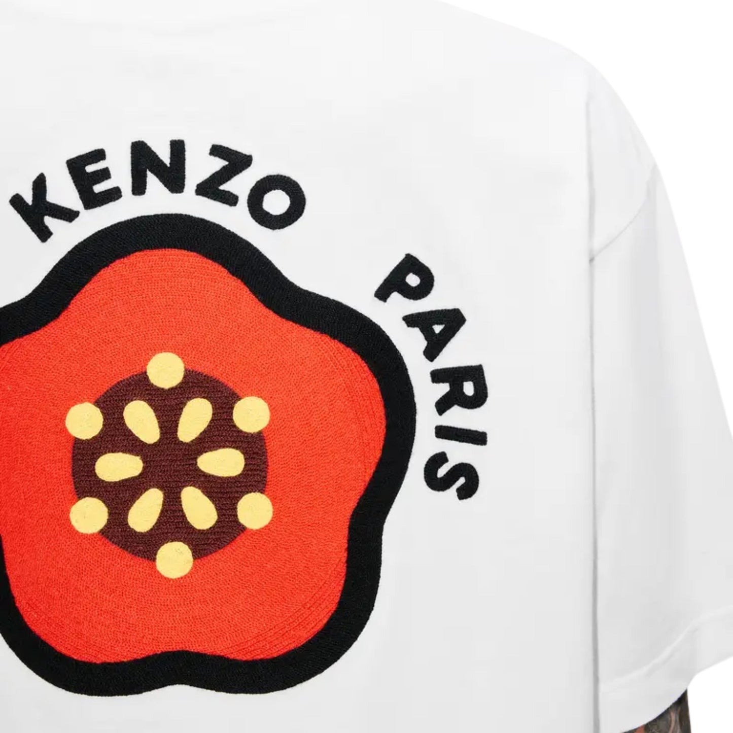 Kenzo T-Shirt Corner Flower White
