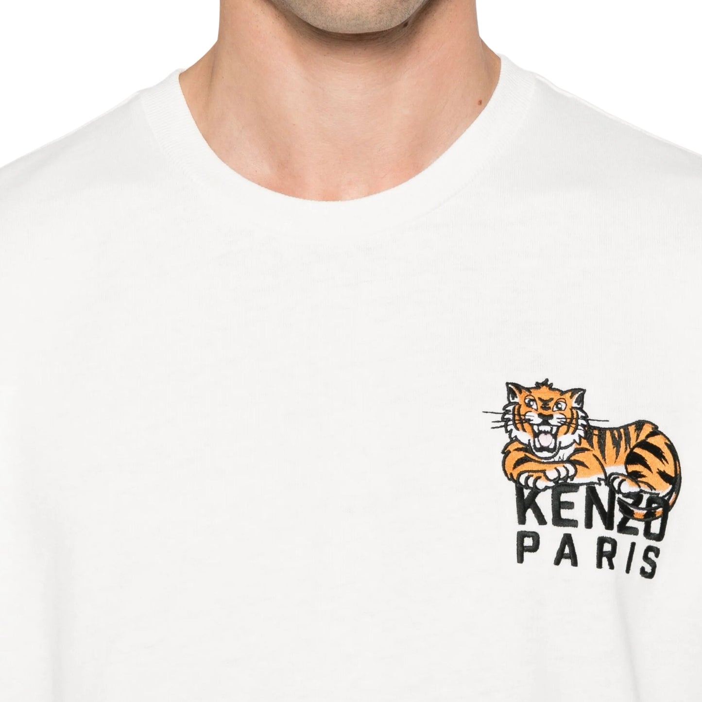 Kenzo T-Shirt Happy Tiger  Off White