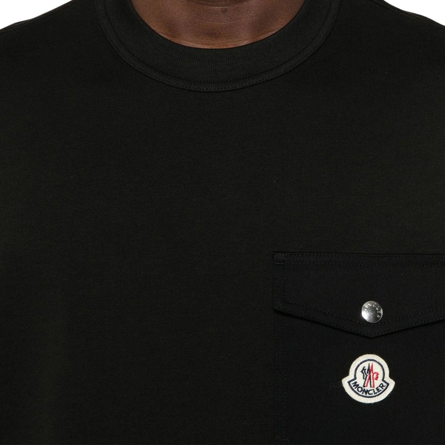 Moncler T-Shirt With Pocket Logo Black