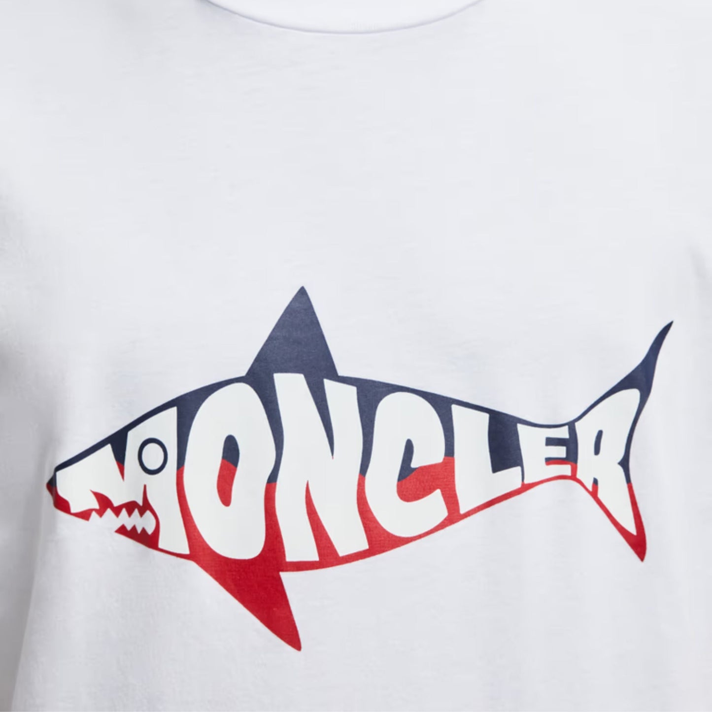 Moncler T-Shirt Shark Logo White