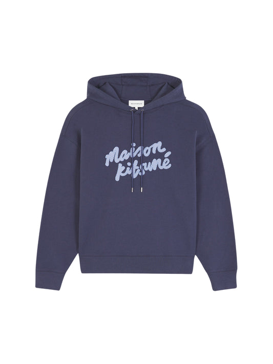 Maison Kitsune Hoodie Handwriting Ink-Blue