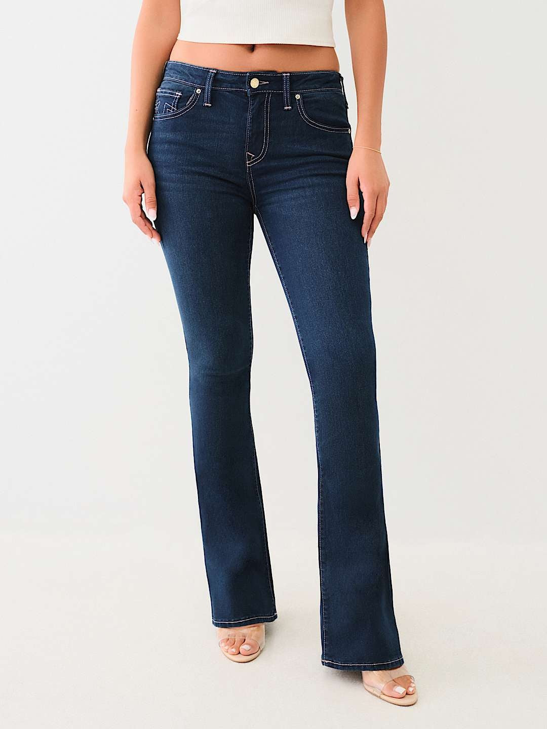 True Religion Becca Crystal Sn Mr Bootcut Dark Avalanche Wash