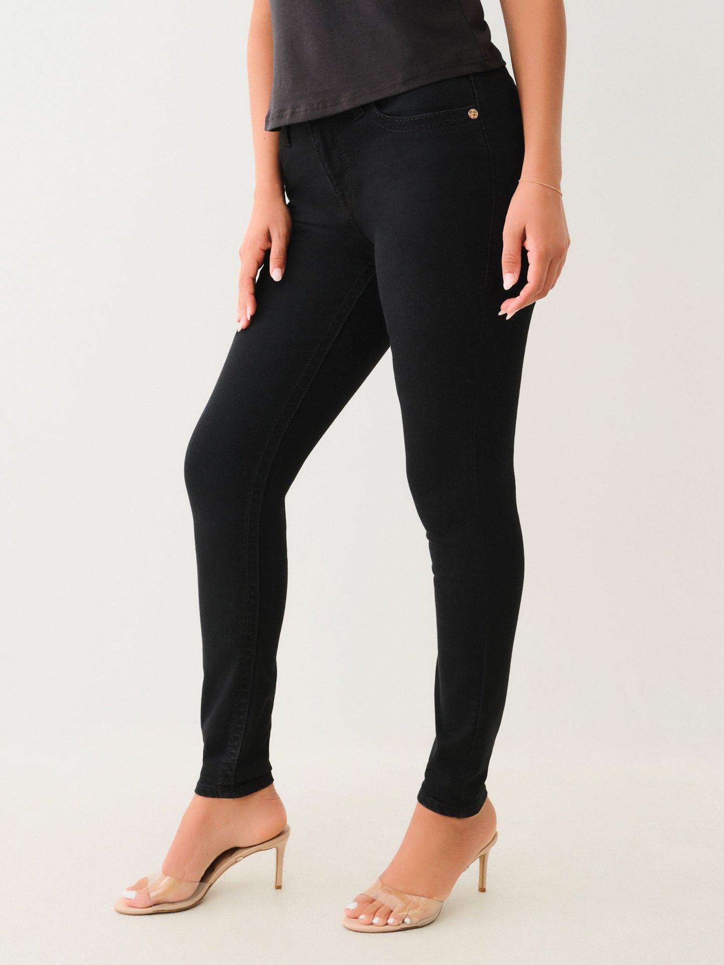 True Religion Jennie Big T Mr Lurex Skinny 2sb Black Rinse
