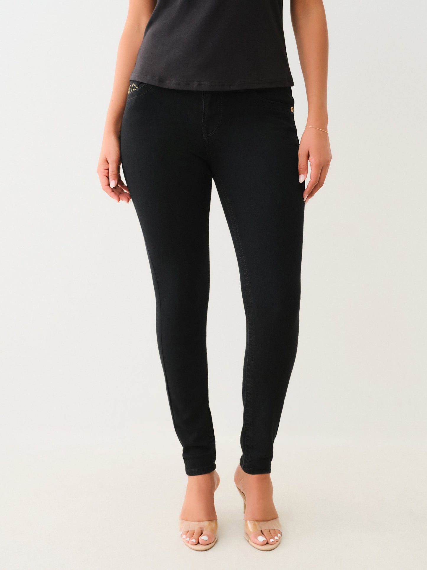 True Religion Jennie Big T Mr Lurex Skinny 2sb Black Rinse