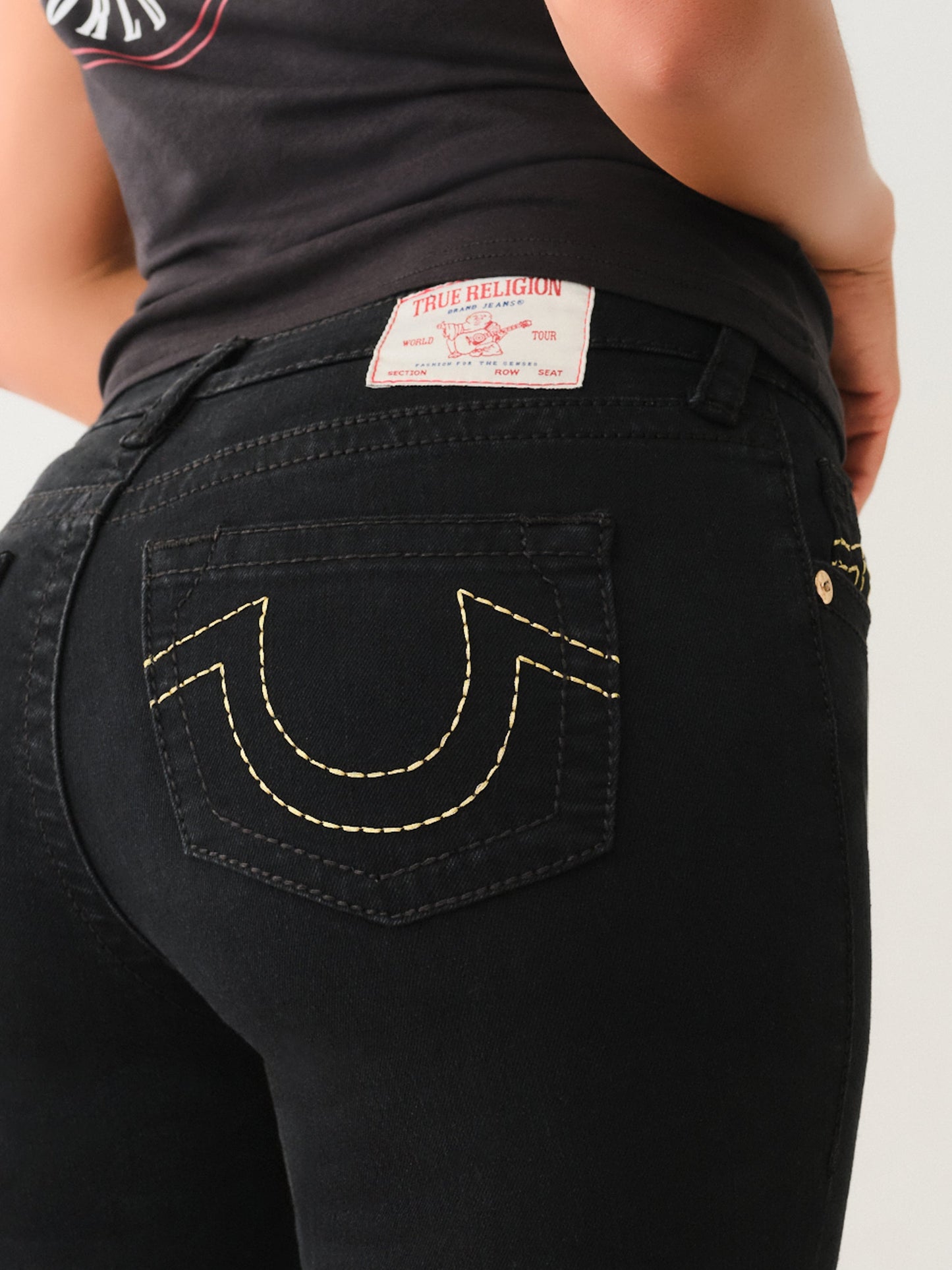 True Religion Jennie Big T Mr Lurex Skinny 2sb Black Rinse