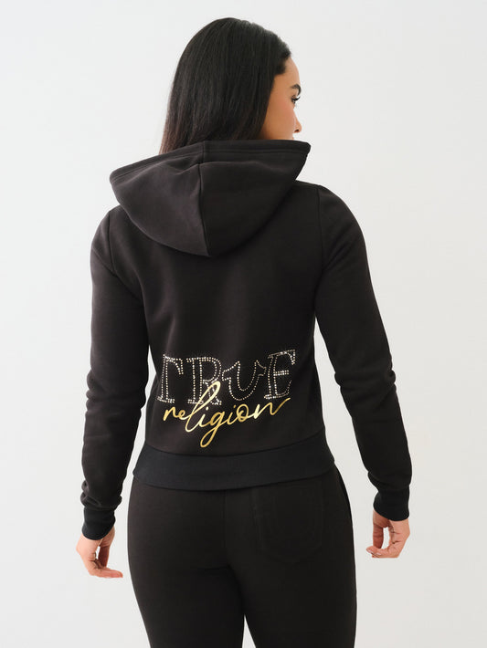 True Religion True Zip Hoodie Jet Black
