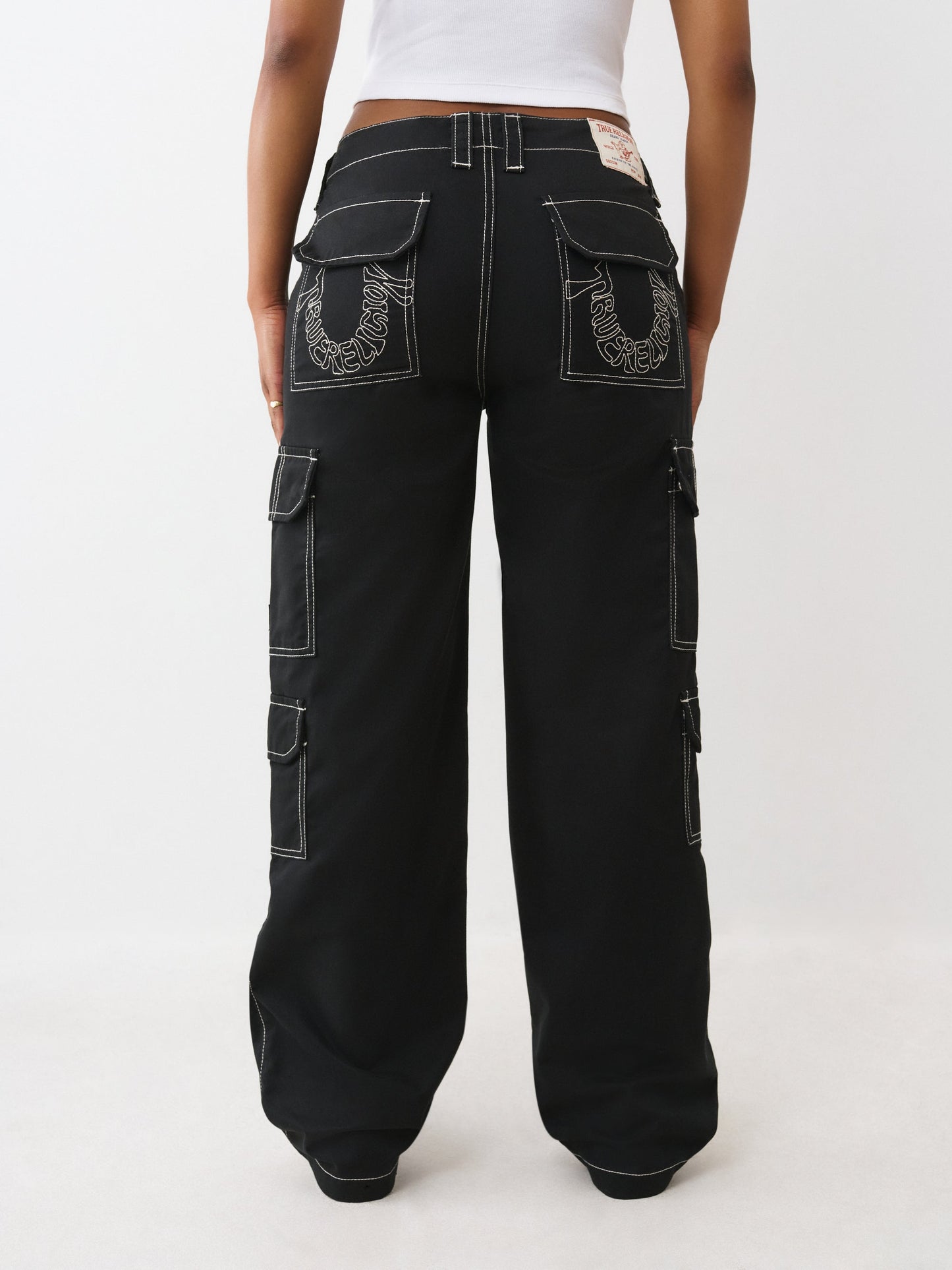 True Religion Bottoms Hs Cargo Emb Sn Jet Black