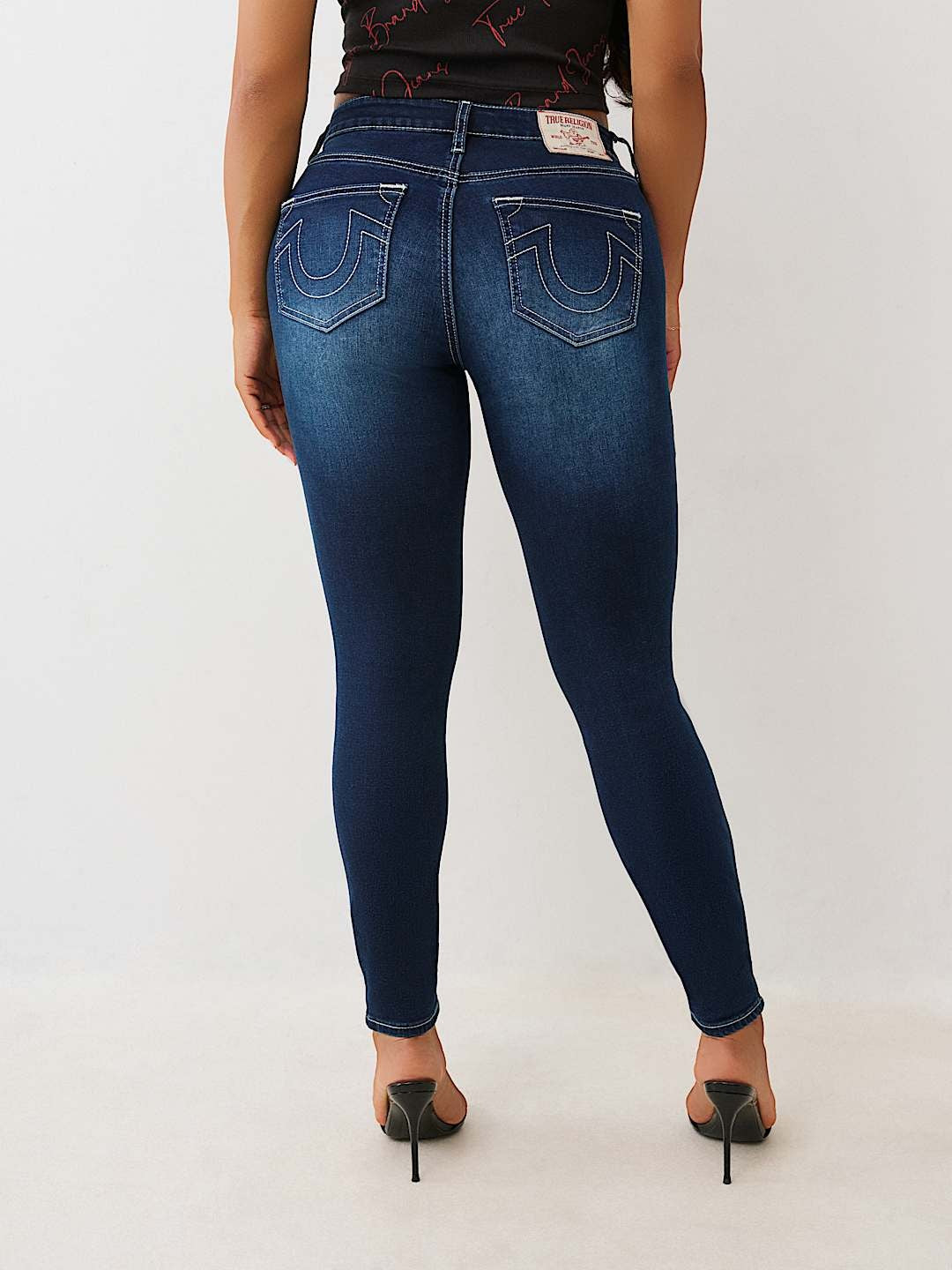 True Religion Jeans Jennie Sn Mr Dark Mahogany Wood Wash