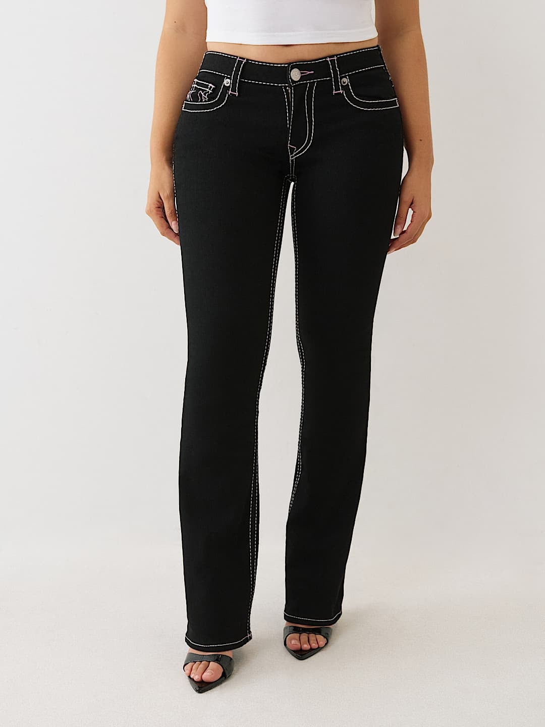 True Religion Jeans Becca Big T Mr Cut Black Rinse