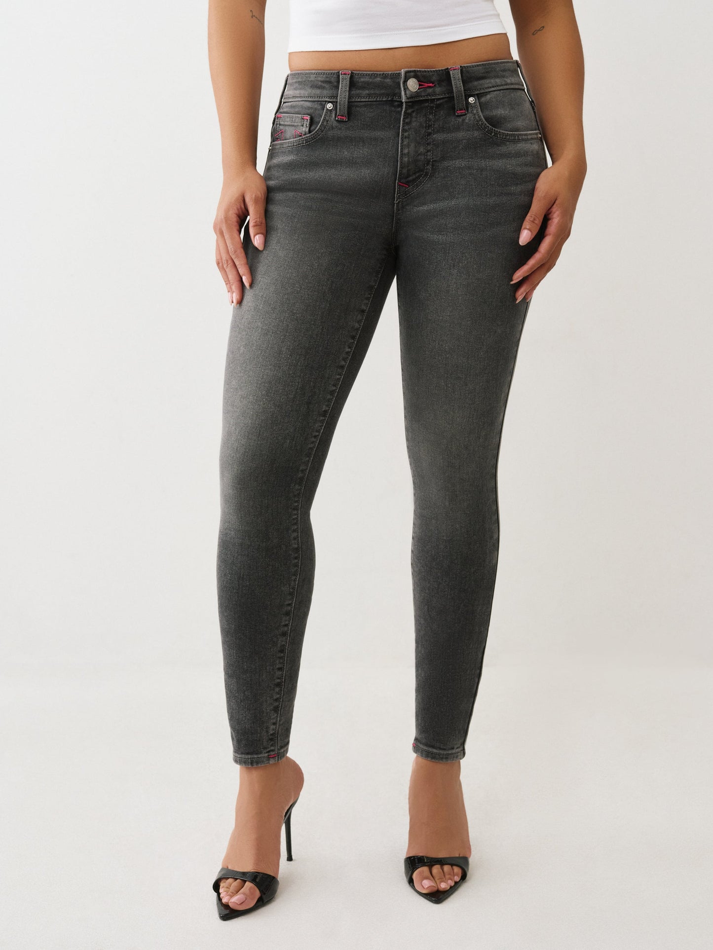 True Religion Jennie Sn Mr Skinny Grey Smores Wash