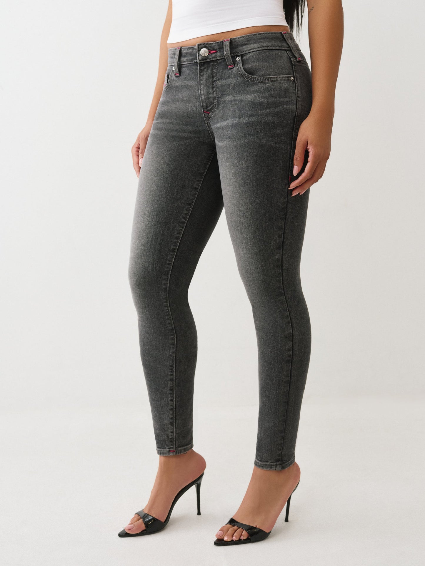 True Religion Jennie Sn Mr Skinny Grey Smores Wash