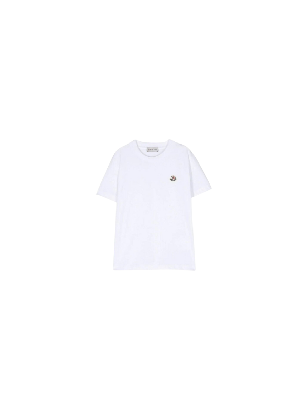Moncler Crew Logo Singles White