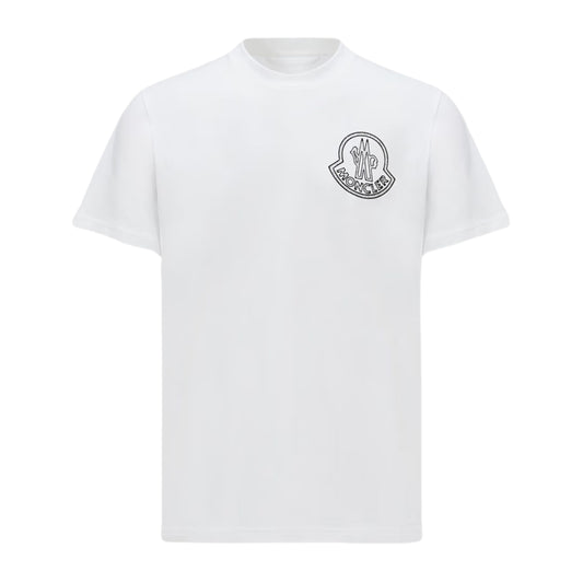 Moncler T-Shirt Logo White-Black