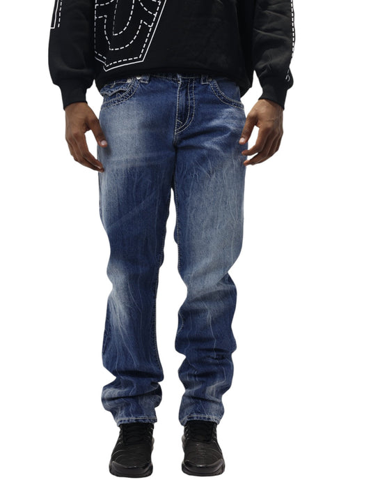 True Religion Jeans Ricky Blue Submarine Medium Wash
