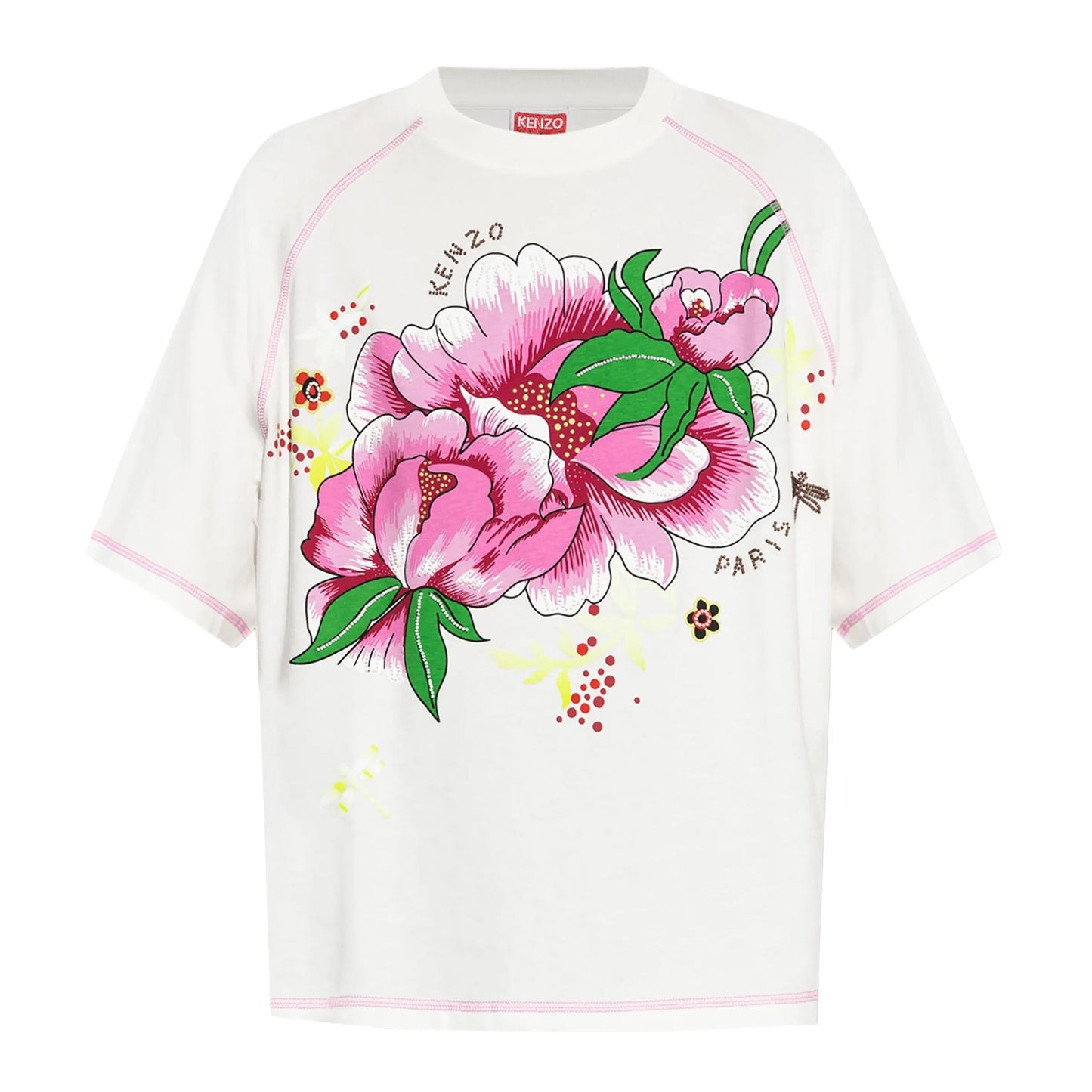 Kenzo T-Shirt Ladies Flower Off-White