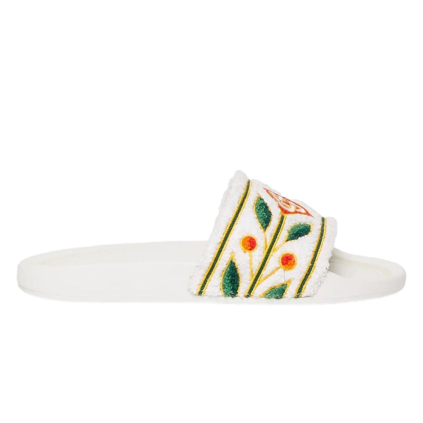 Casablanca Sandal Embroidered Terry White