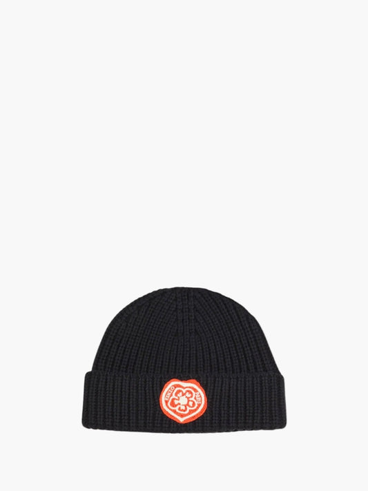 Kenzo Beanie Boke Heart Embroideredd Black
