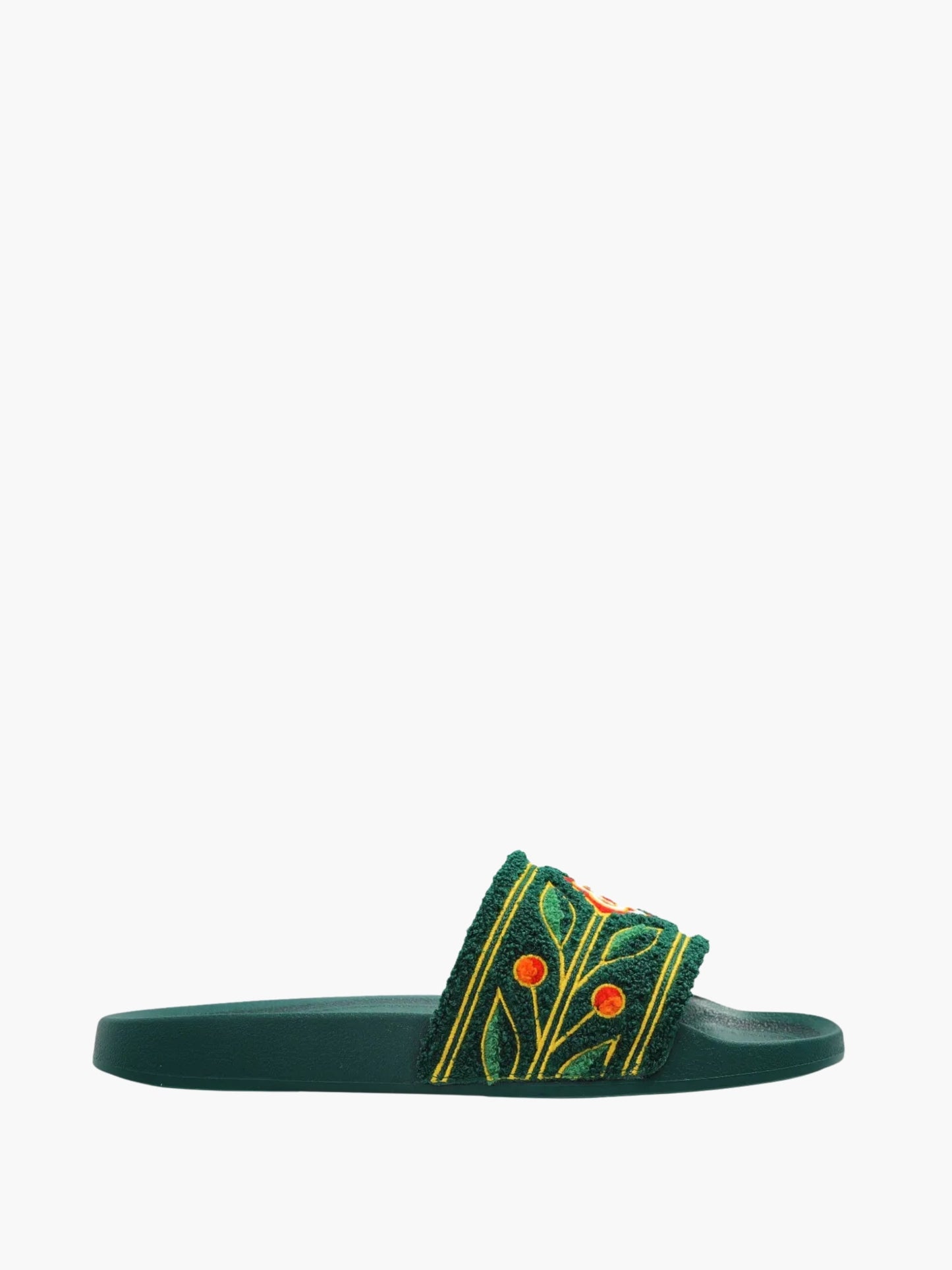 Casablanca Slides CSL18 Embroidered Terry Green