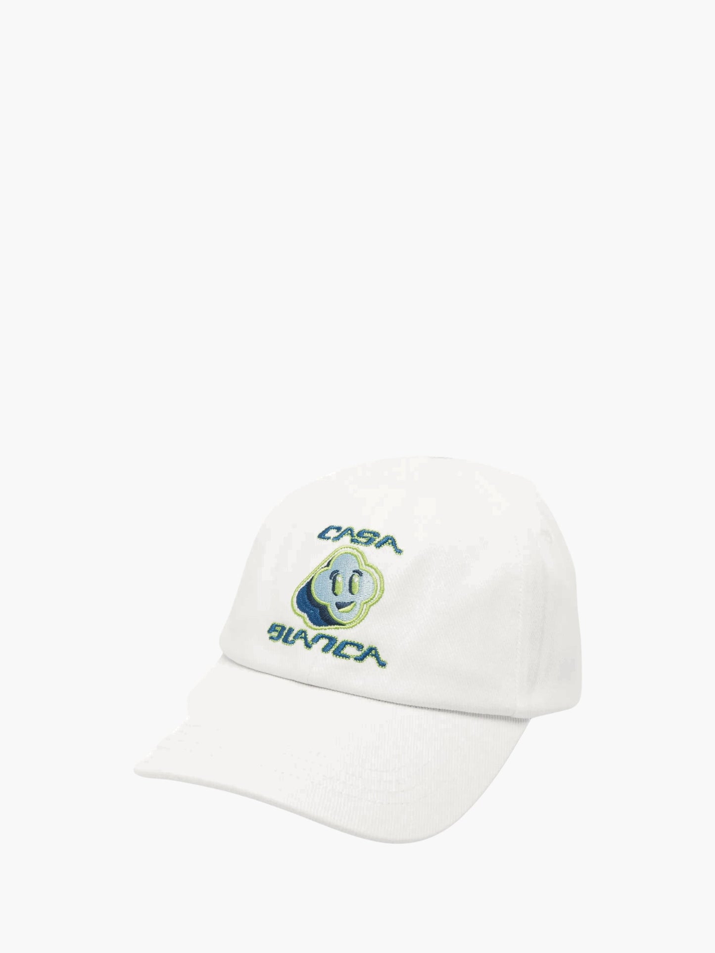 Casablanca Cap Blue Smiley White