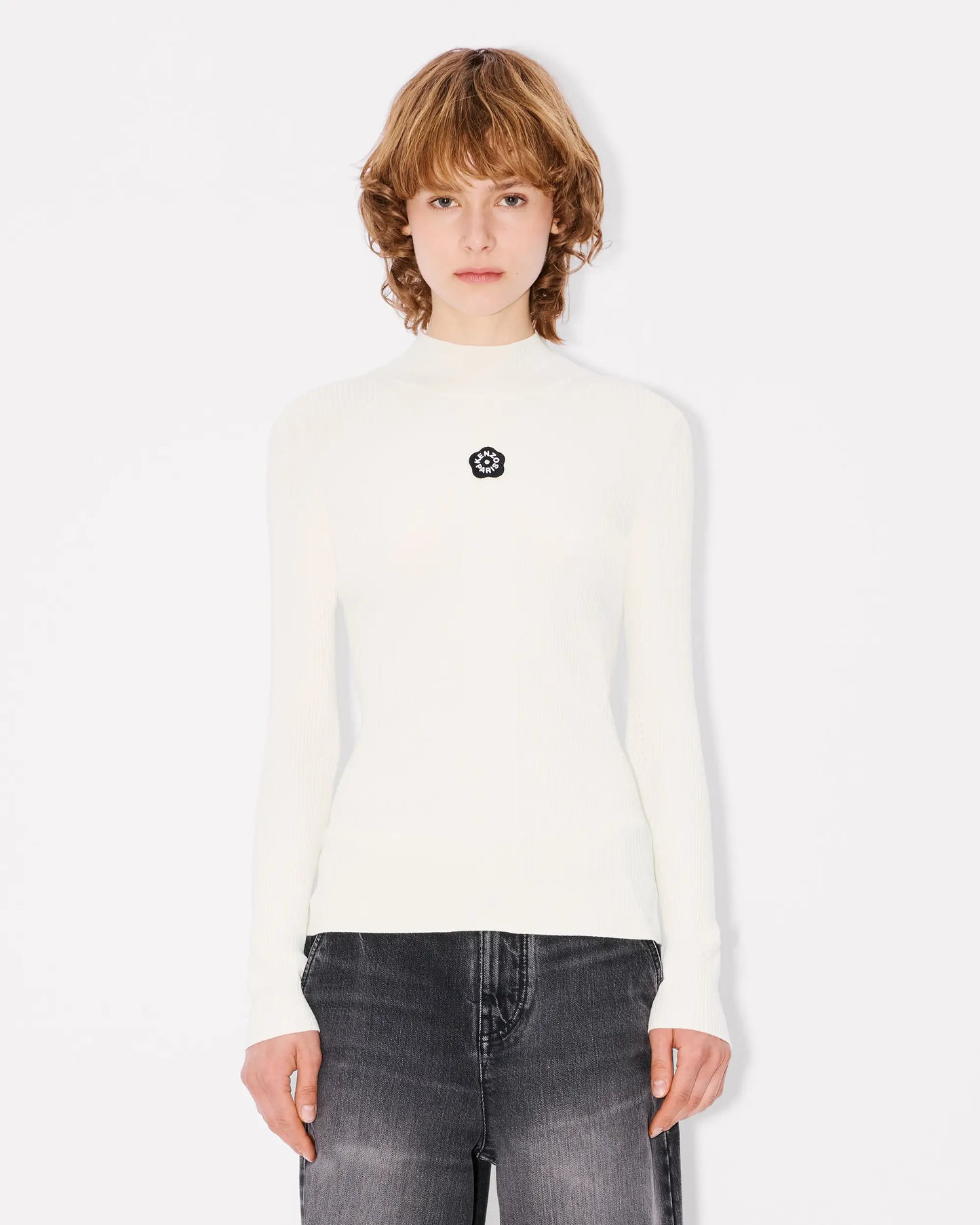 Kenzo Sweater Ladies Logo White