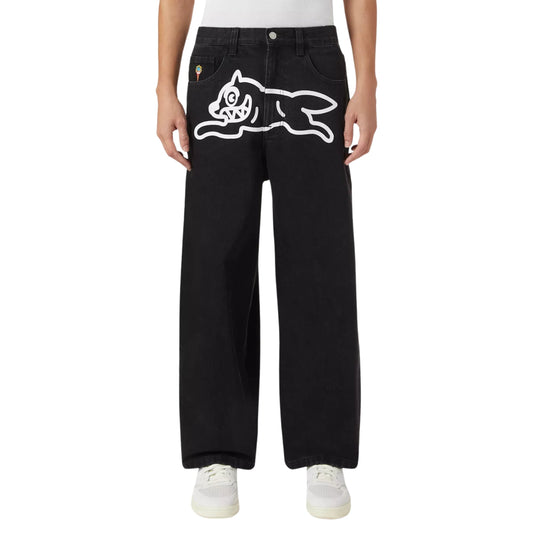 Icecream Running Dog Triple Scoop Denim Pants Black