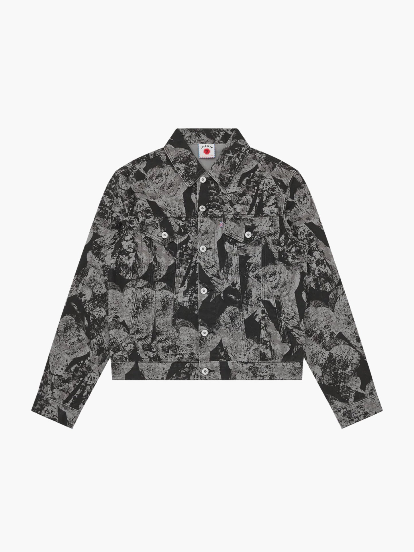 Ice-cream Jacket Camo Black Wash Grey