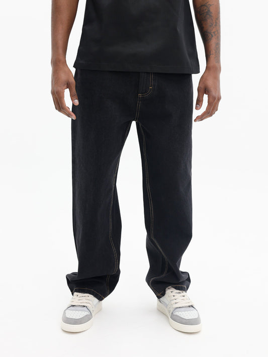 Icecream Double Scoop Apple Denim Pants Black