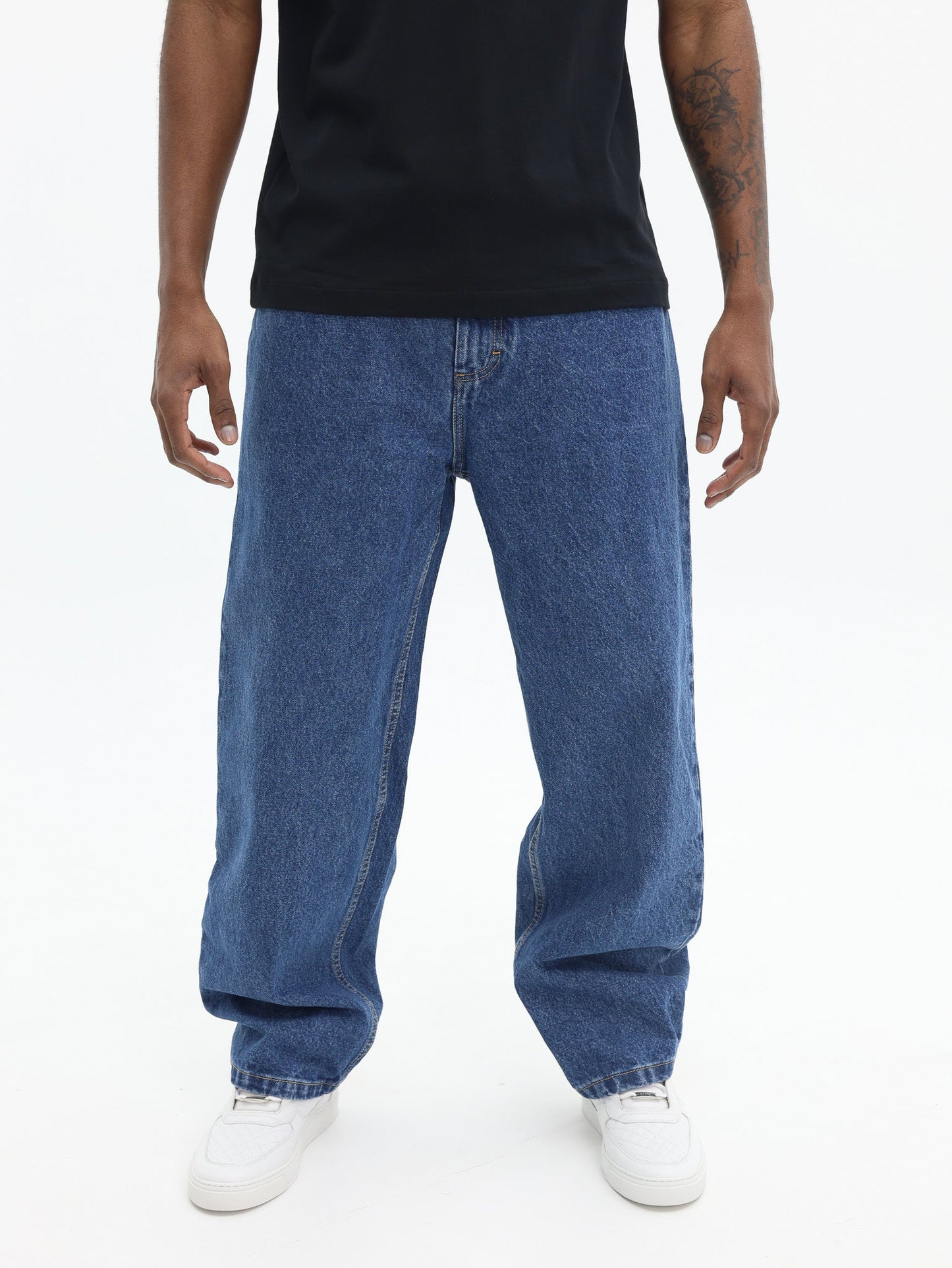 Icecream Double Scoop Apple Denim Pants Mid Wash Blue