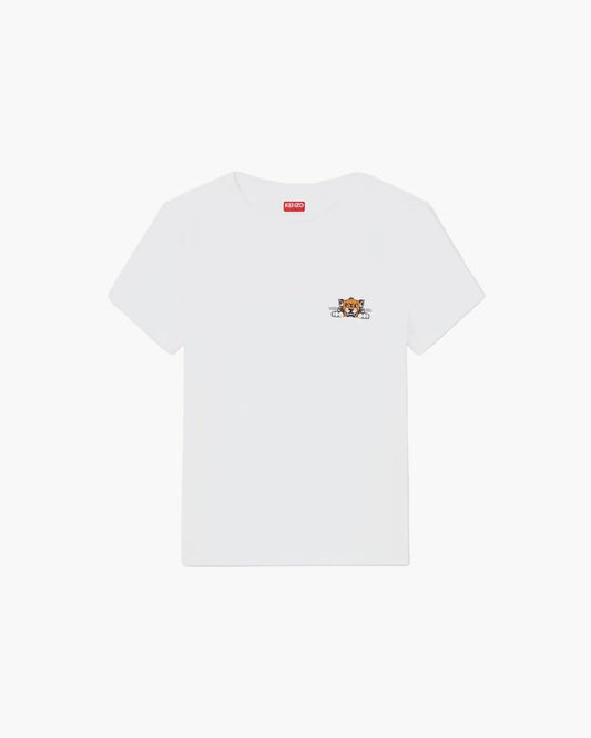 Kenzo T-Shirt Gots Wild Tiger Printed Off White