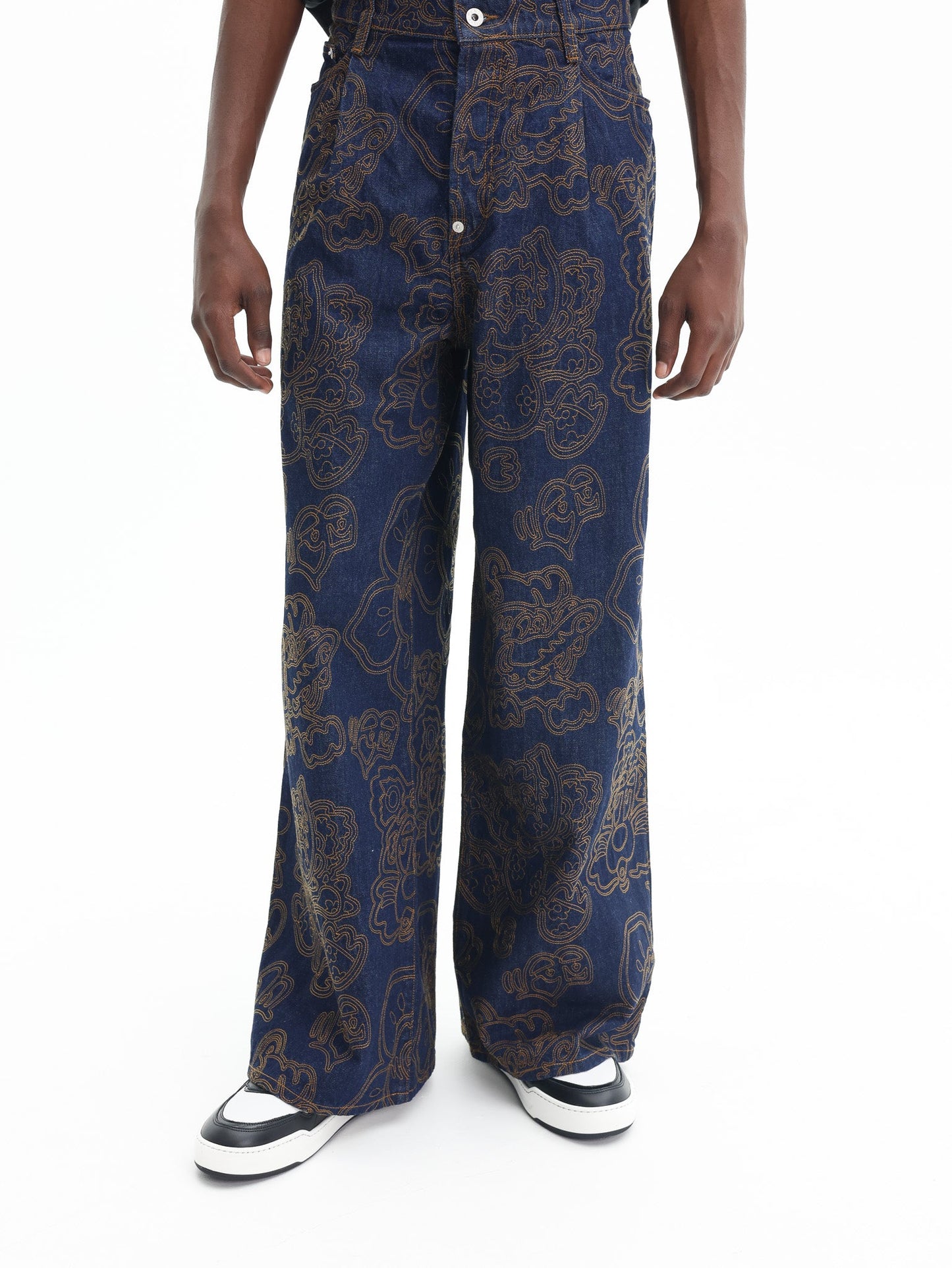 Kenzo Pants Denim Rinse Blue