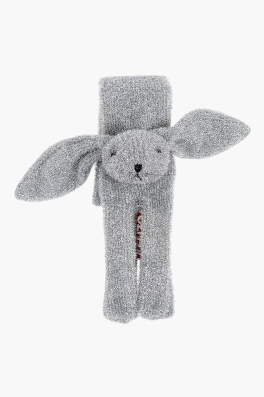 Kenzo Scarf Tinsel Knit Bunny Silver
