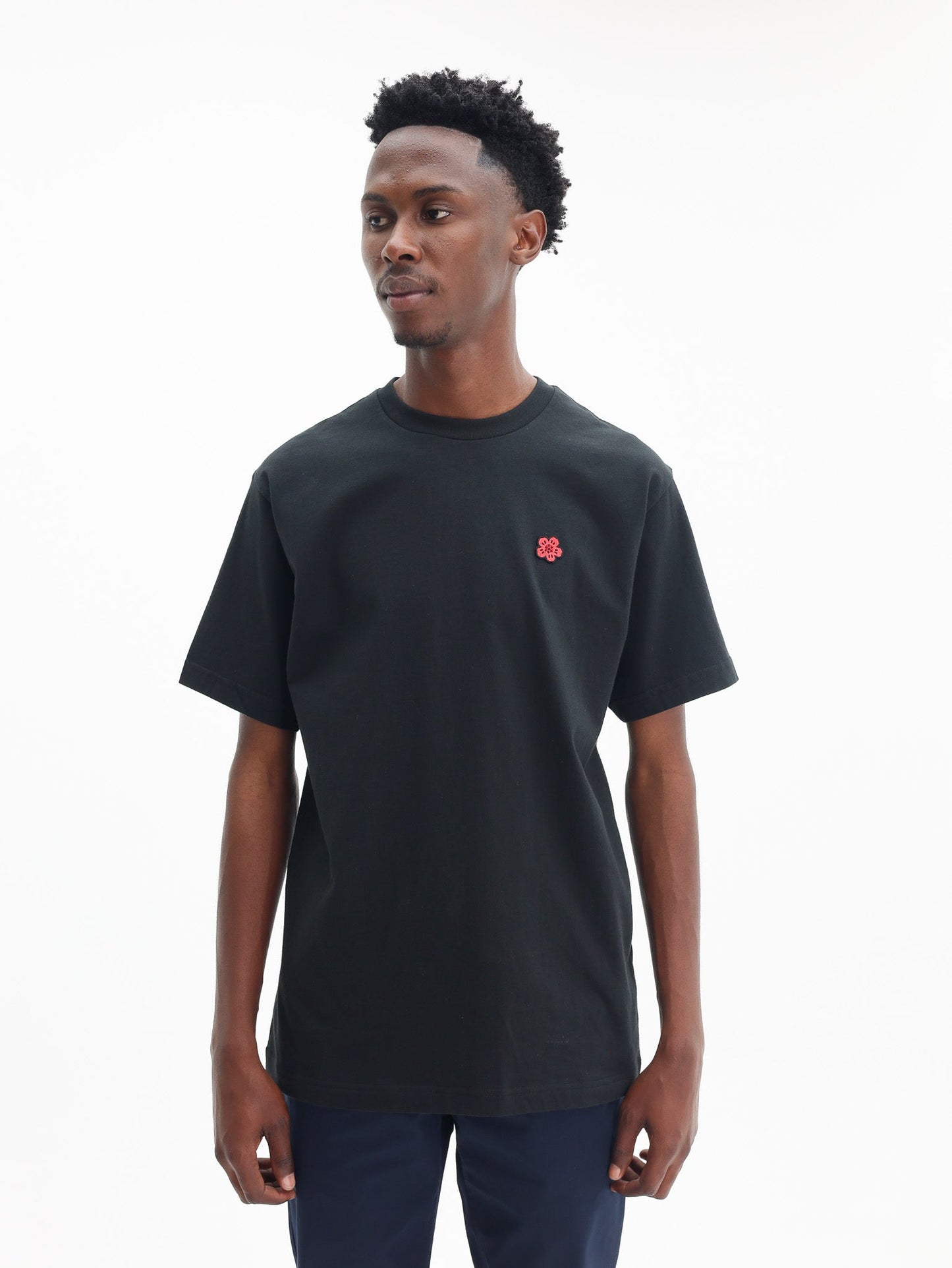 Kenzo T-Shirt Boke Flower Embroidered Black
