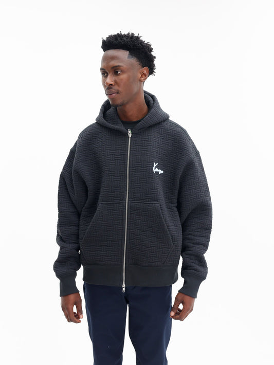 Kenzo Zip Up Hoodie Boxy Black