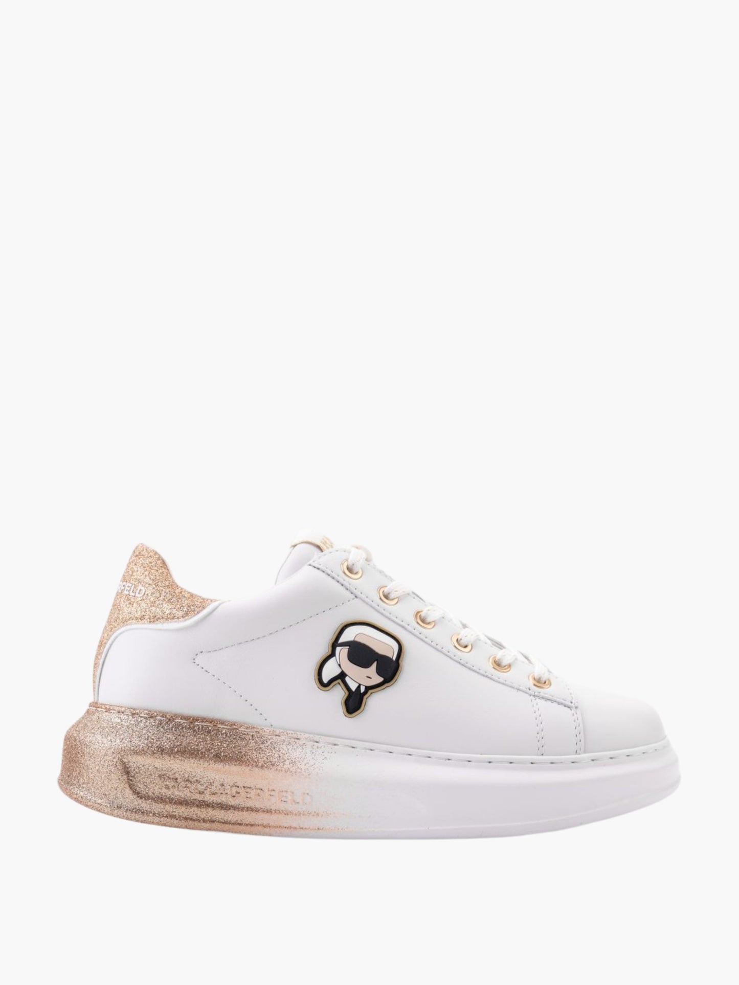 Karl Lagerfeld Sneaker KLL300 Kapri Ombre Nft Lo Lace White Lthr W/Gold