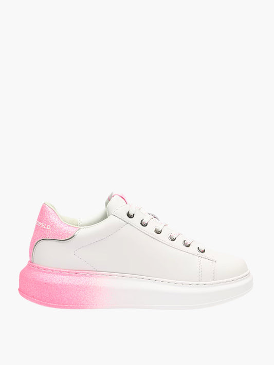 Karl Lagerfeld Sneaker KLL301 Kapri Ombre Nft Lo Lace White Lthr W/Pink