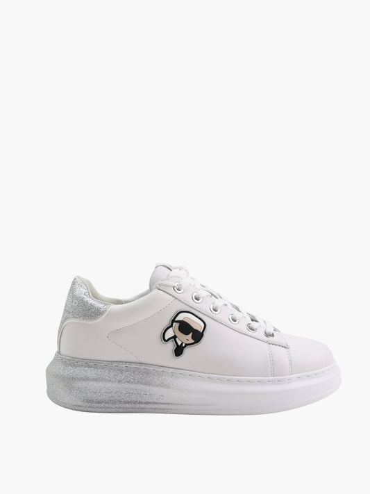 Karl Lagerfeld Sneaker KLL299 Kapri Ombre Nft Lo Lace White Lthr W/Silver