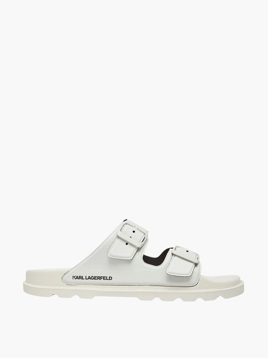 Karl Lagerfeld Slide Kls56 Kondo Tred 2-Strap Off White Rubber