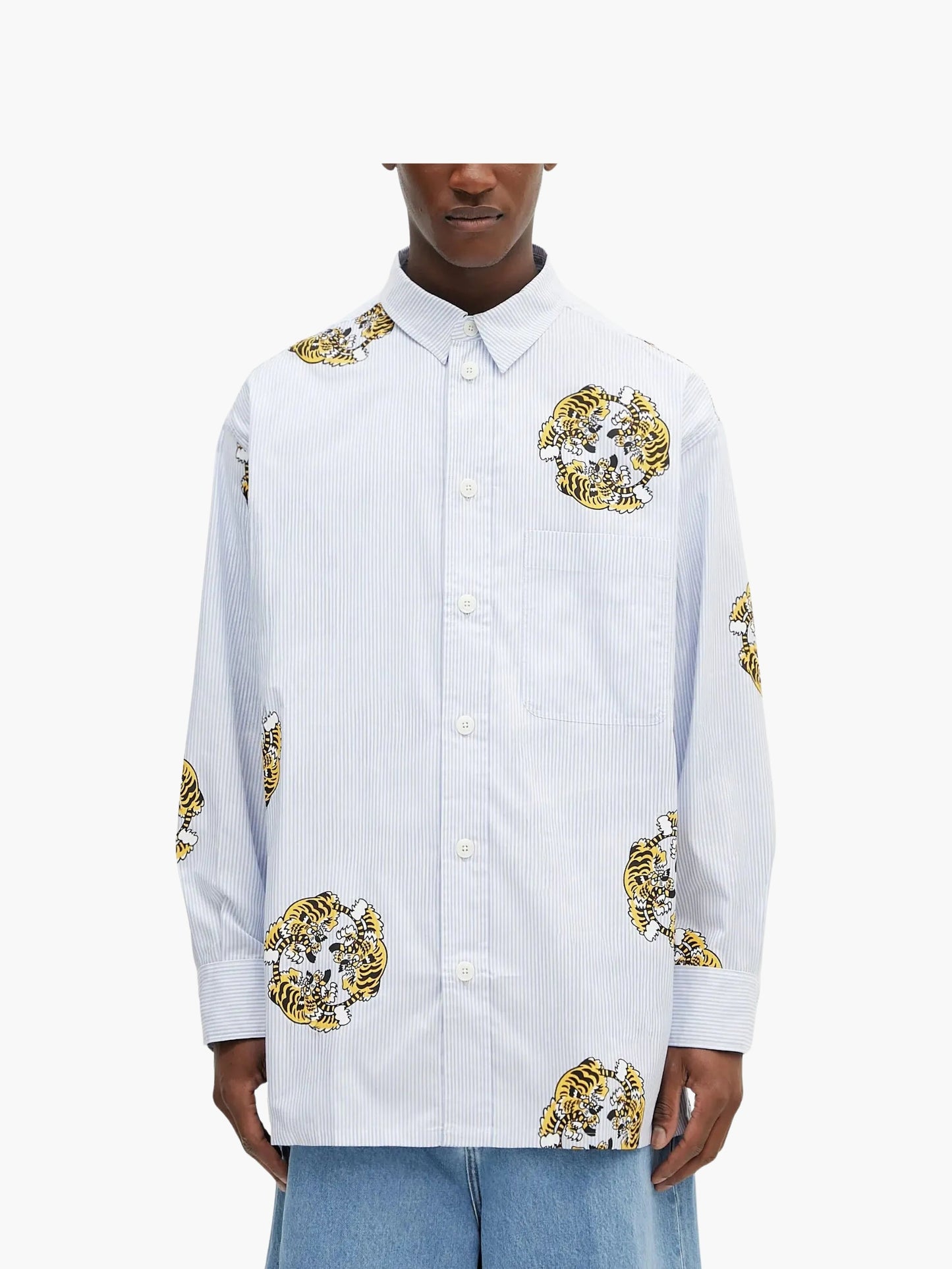 Kenzo Shirt Allover Tiger Prints White