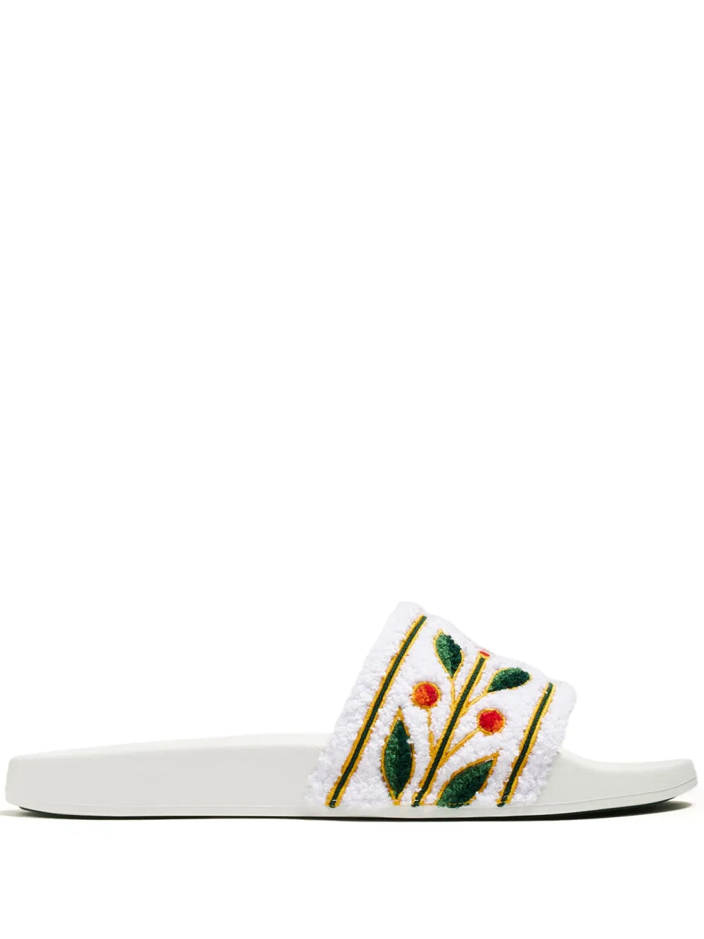 Casablanca Csl10 Embroidered Terry Slider White