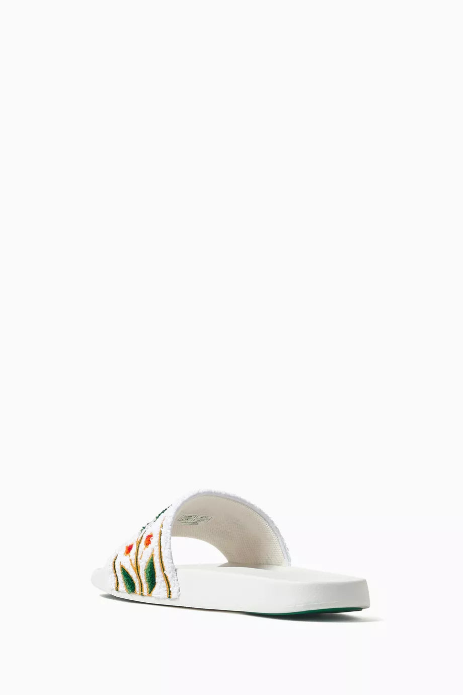 Casablanca Csl10 Embroidered Terry Slider White