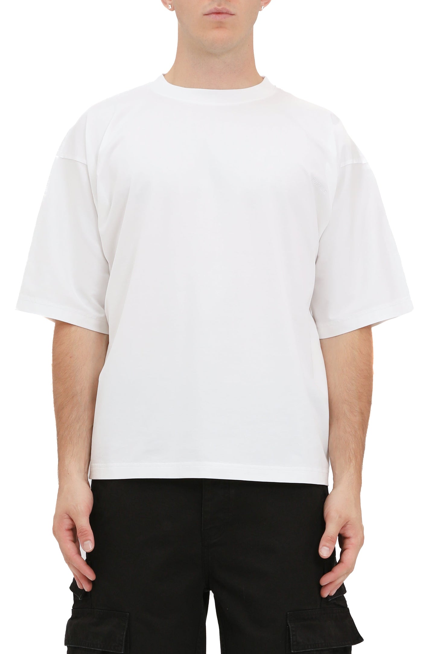 Purple T-Shirt Mercerized White