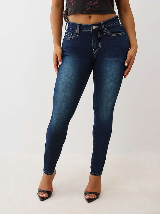 True Religion Jeans Jennie Sn Mr Dark Mahogany Wood Wash