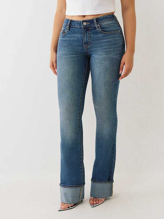 True Religion Jeans Becca Sn Mr Cuff Cut Medium Spiced Orchard Wash