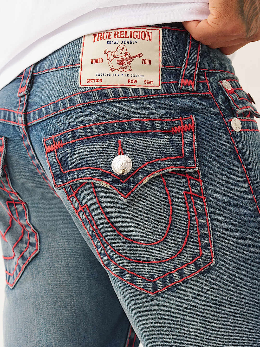 True Religion Jeans Billy Super T Flap 34in Ericcson Pl Dark Wash
